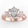 3 stone diamond ring mount 2/5 ct