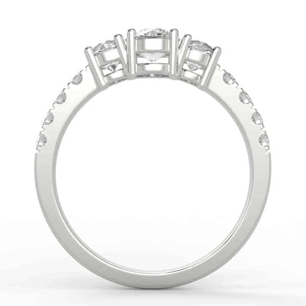 three stone diamond ring 1.2 ct