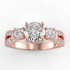 3 stone diamond ring mount 3/4 carat