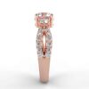 3 stone diamond ring mount 3/4 carat