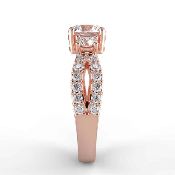 3 stone diamond ring mount 3/4 carat