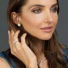 2 carat top quality diamond stud earrings