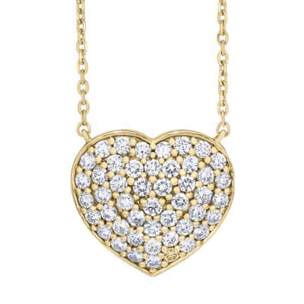 2 carat puffed heart in 10k gold