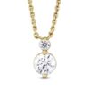 1/2 carat diamond two stone pendant in 10k gold