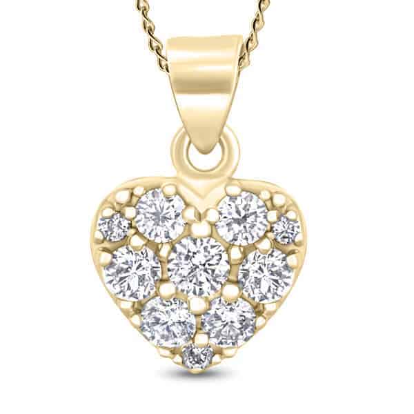 1/2ct diamond heart pendant