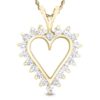 7/8 carat diamond heart pendant in 14k gold