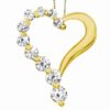 1/4ct diamond journey heart pendant in 10k gold