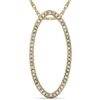 1/3 carat diamond oval pendant in 14k gold