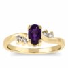 1/2ct diamond and amethyst ring