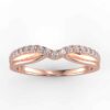 1/4 carat diamond curved anniversary band