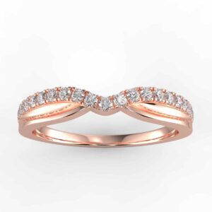 1/4 carat diamond curved anniversary band