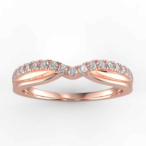 1/4 carat diamond curved anniversary band