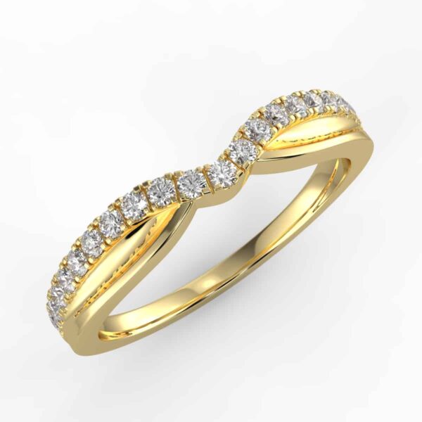 1/4 carat diamond curved anniversary band
