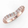 diamond curved anniversary band