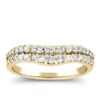 1/2ct diamond curved anniversary band