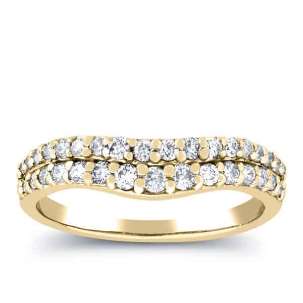 1/2ct diamond curved anniversary band