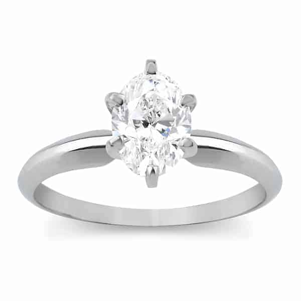 1ct natural diamond solitaire ring