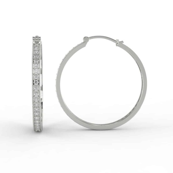 1 carat diamond hoop earrings