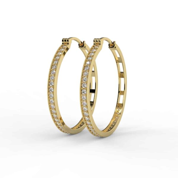 1 carat diamond hoop earrings