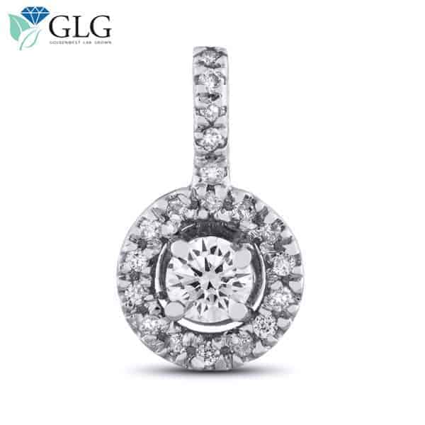 center of my world 3/8 carat lab diamond pendant in 14k gold