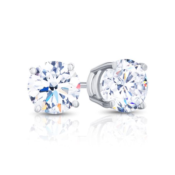 1 carat high grade diamond stud earrings