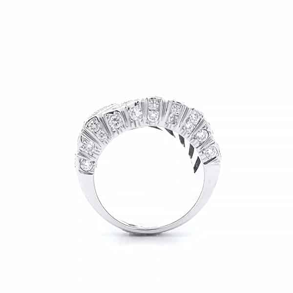 3 1/2 carat fancy diamond ring in 18k white gold