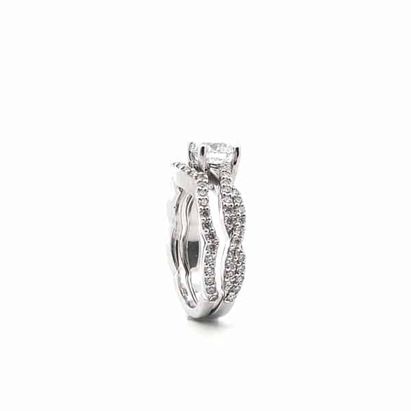 1 3/4 carat 2 piece diamond wedding ring in 14k