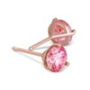 1ct pink enhanced lab diamond martini stud earrings