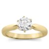 solitaire mount in 14k gold