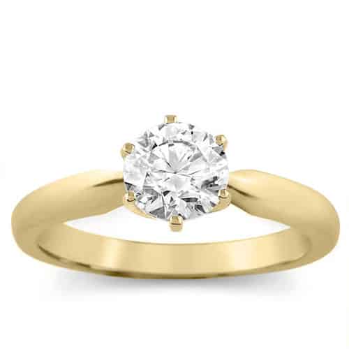 solitaire mount in 14k gold