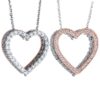 1cttw double sided diamond heart large pendant