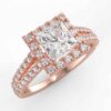 1/2ct diamond halo semi mount