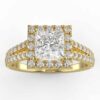 1/2ct diamond halo semi mount