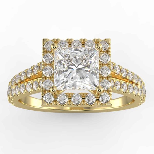 1/2ct diamond halo semi mount
