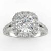 1/2ct diamond halo semi mount