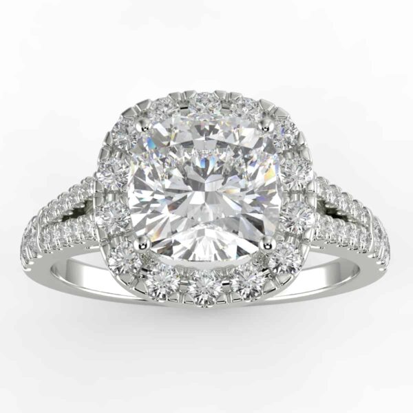 1/2ct diamond halo semi mount