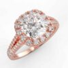 1/2ct diamond halo semi mount