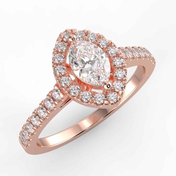 1 carat diamond halo ring *with center diamond*