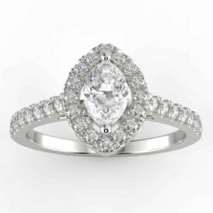 1 carat diamond halo ring *with center diamond*