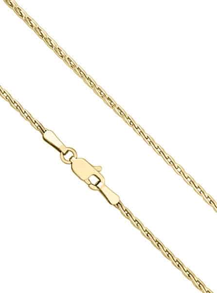 wheat chain in 14k gold