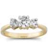 3 stone diamond ring 1 ct