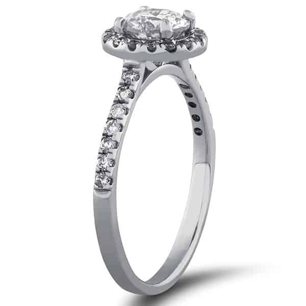 1 carat diamond halo ring *with center diamond*