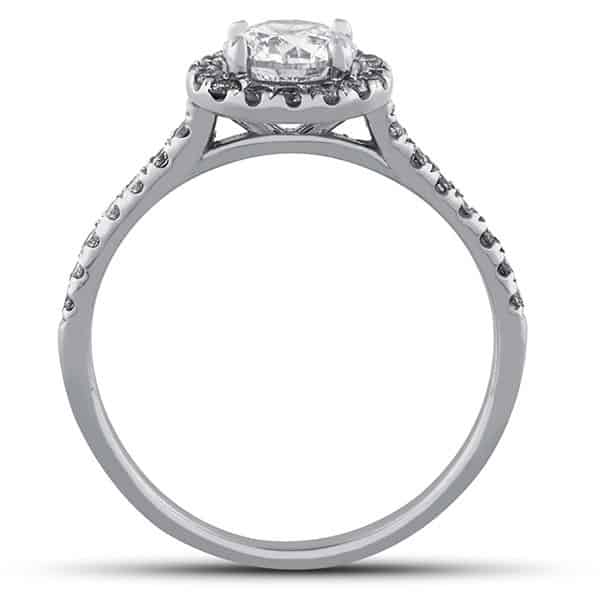 1 carat diamond halo ring *with center diamond*
