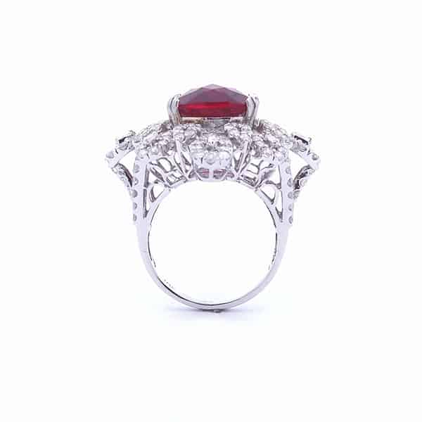 pink tourmaline 10 carat ring in 18k gold