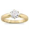 heavy shank solitaire mount in 14k gold