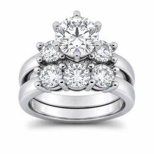 Three Stone Diamond Semi Mount (3/4cttw)