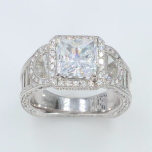 Krizanti Halo Semi Mount Ring (3 1/2cttw)