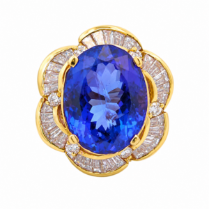 17 Carat Tanzanite Ring In 14k Gold