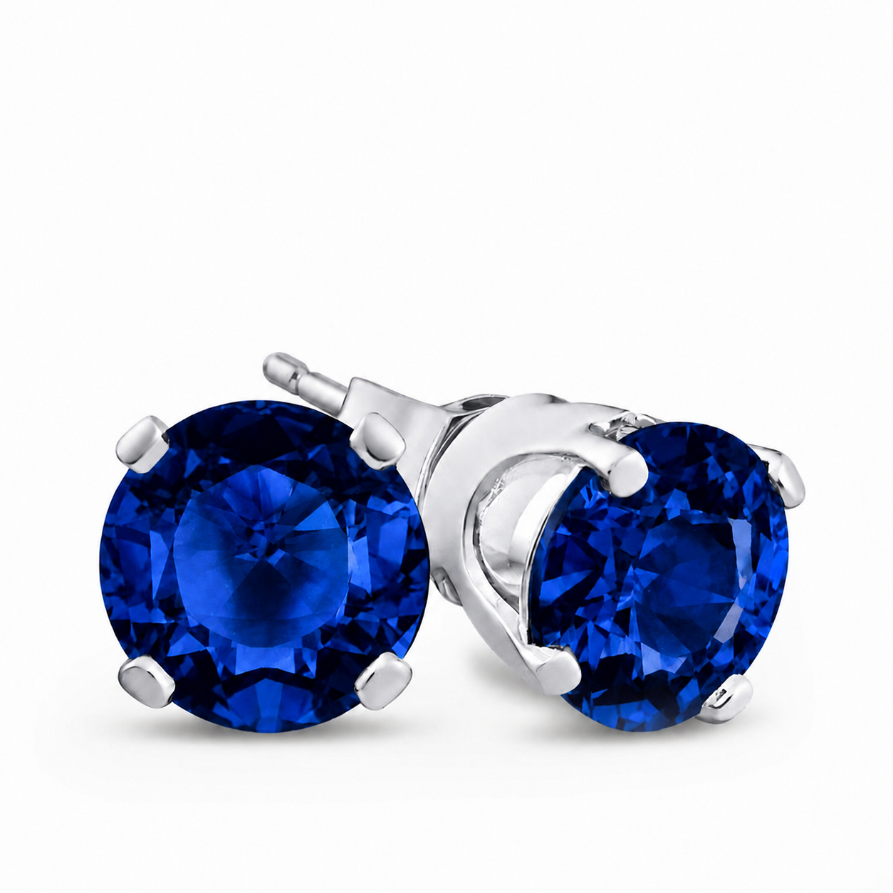 Lab Grown Sapphire Studs (4mm - 6mm)