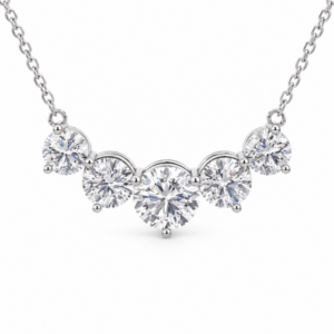 5-Stone Lab Diamond Necklace (5cttw)